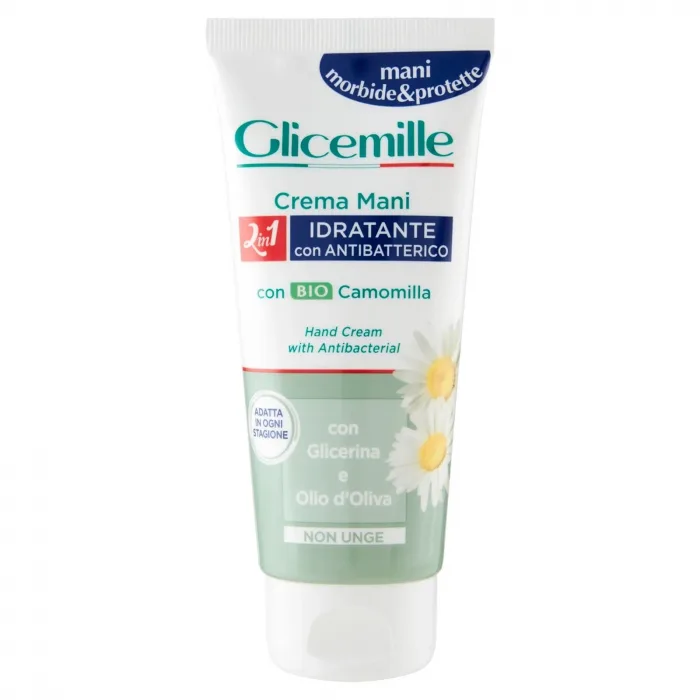 Crema hidratanta pentru maini cu glicerina, musetel bio si ulei de masline, 100ml, Glicemille — preț și oferte