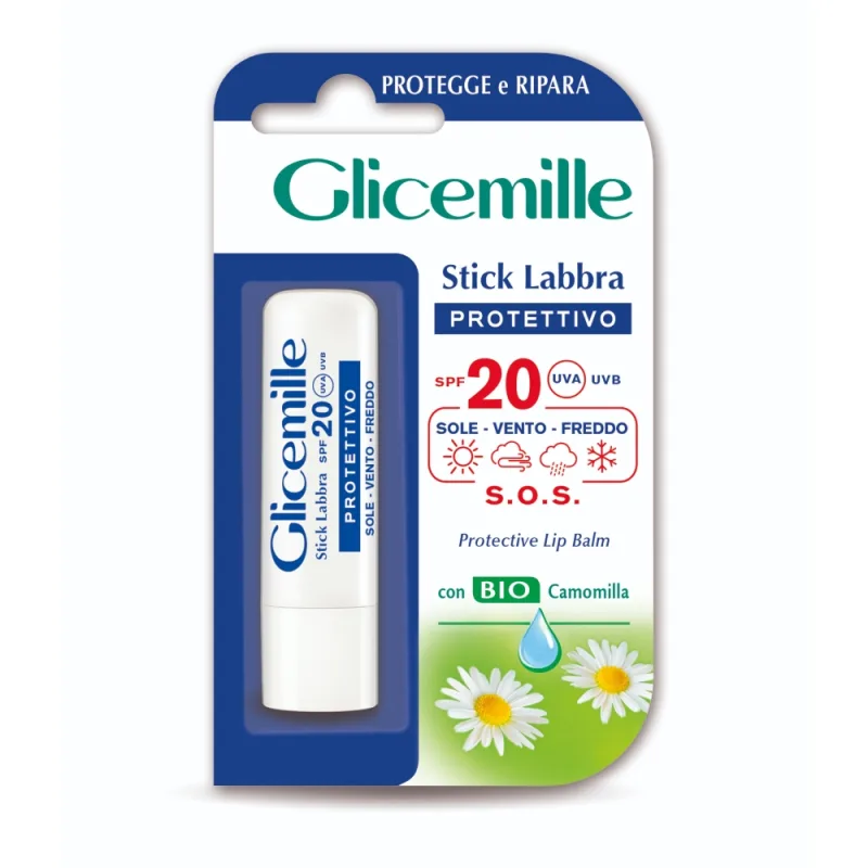 Balsam de buze protectiv cu glicerina si musetel bio SFP20, 5,5ml, Glicemille — preț și oferte