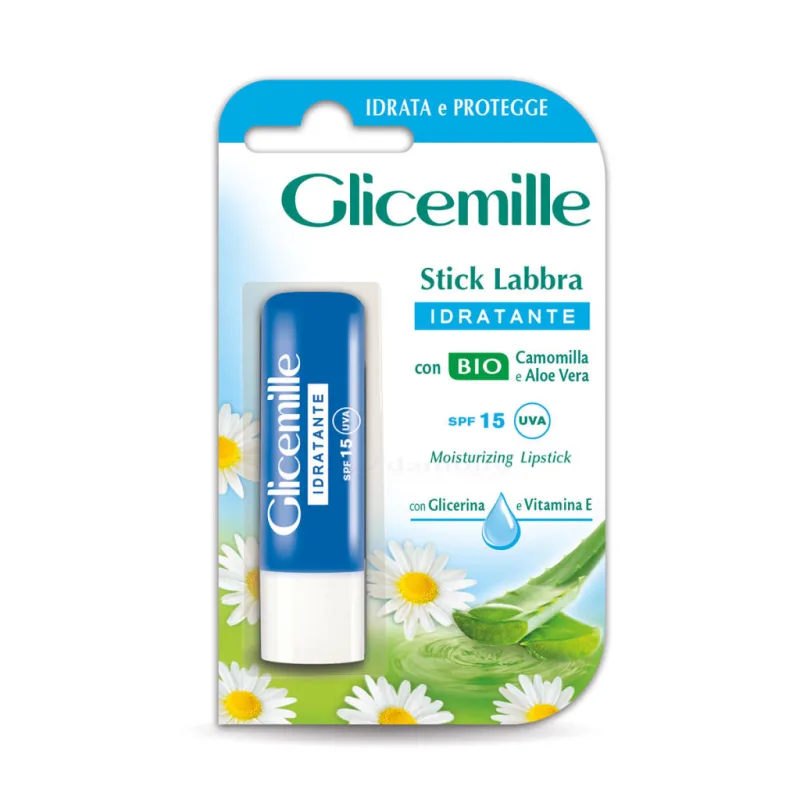 Balsam de buze protectiv cu glicerina, musetel bio si aloe vera SPF15, 5,5ml, Glicemille — preț și oferte