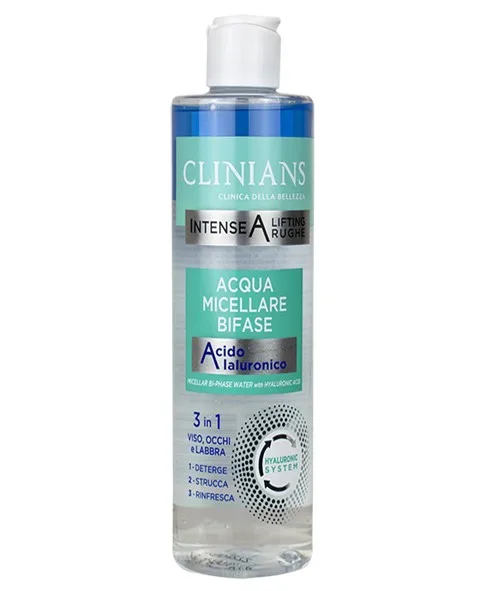 Apa micelara bifazica cu Acid Hialuronic, 400ml, Clinians — preț și oferte