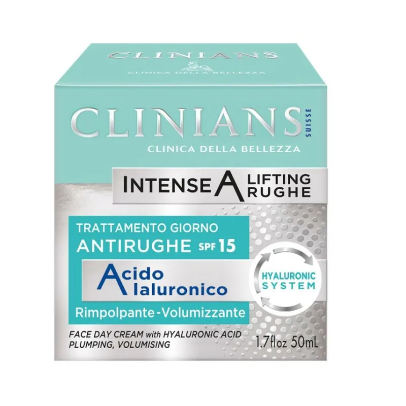Tratament antirid de zi cu Acid Hialuronic si SPF15, 50ml, Clinians — preț și oferte