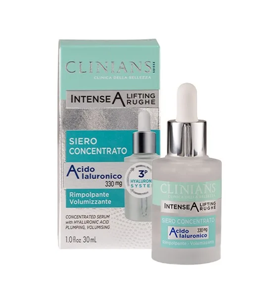 Ser concentrat tratament antirid pentru fata cu Acid Hialuronic pur Intense A, 30ml, Clinians — preț și oferte