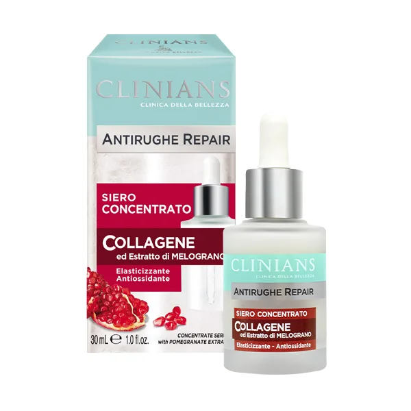Ser concentrat Antirid Repair cu rodie si colagen, 30ml, Clinians — preț și oferte