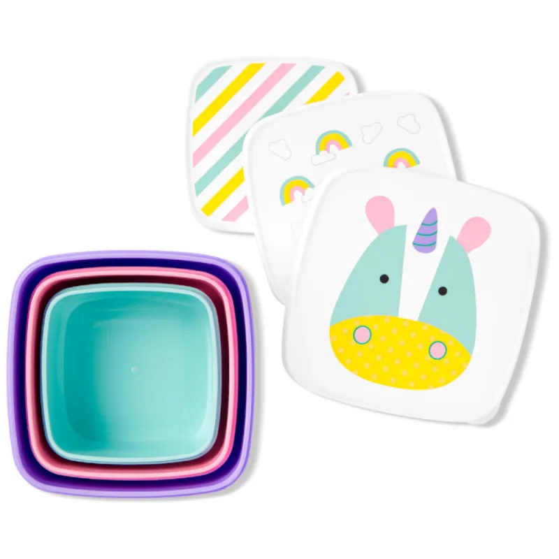 Set 3 cutii pentru pranz Zoo Unicorn, 3 bucati, Skip Hop — preț și oferte