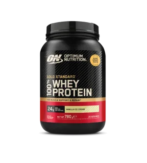 Pudra proteica proteine din zer aroma vanilie ON 100% Whey Gold Standard, 780g, Optimum Nutrition