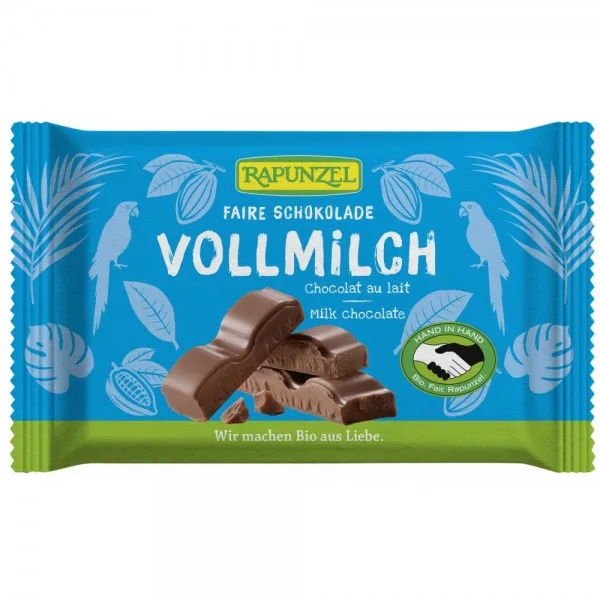 Ciocolata bio cu lapte integral Cristalino, 100g, Rapunzel — preț și oferte