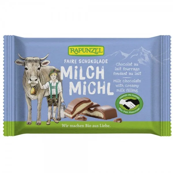 Ciocolata bio cu lapte si crema de lapte, 100g, Rapunzel — preț și oferte