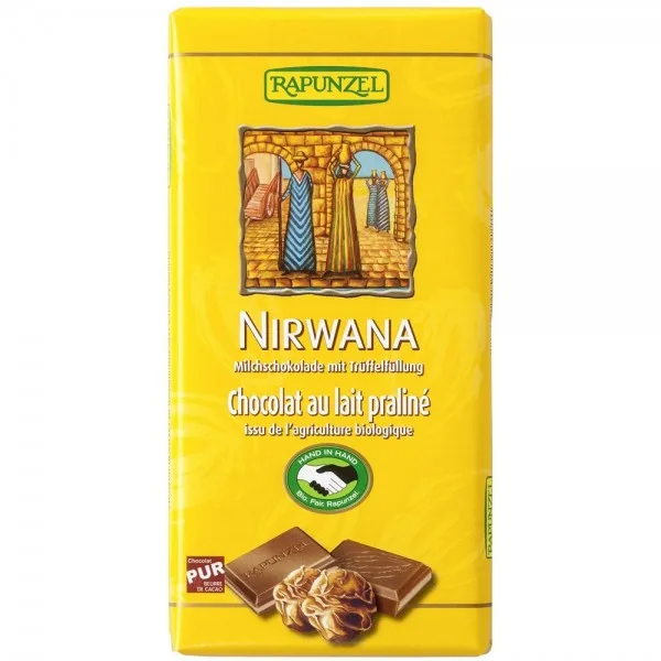 Ciocolata cu praline bio Nirwana, 100g, Rapunzel — preț și oferte