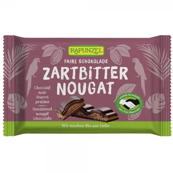 Ciocolata nougat amaruie bio, 100g, Rapunzel — preț și oferte
