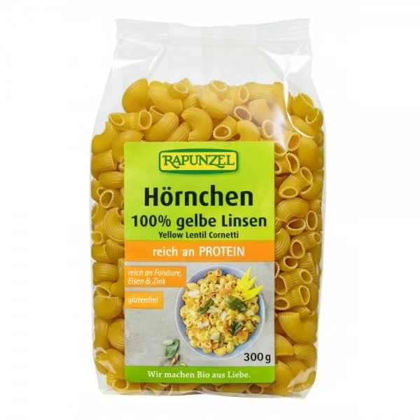 Paste din linte galbena fara gluten bio, 300g, Rapunzel — preț și oferte