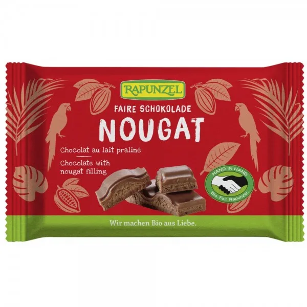 Ciocolata bio nougat Cristalino, 100g, Rapunzel — preț și oferte