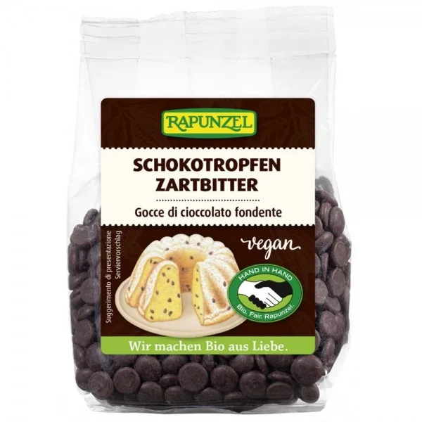 Picaturi de ciocolata amaruie bio, 100g, Rapunzel — preț și oferte