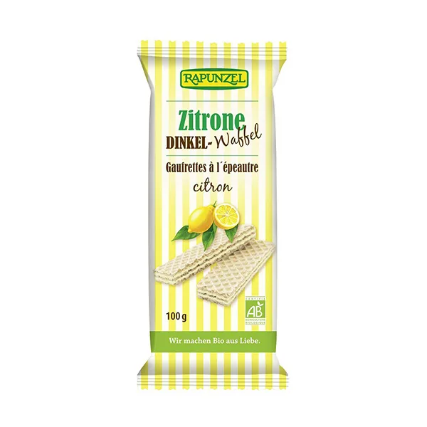 Napolitane bio cu crema de lamaie, 100g, Rapunzel — preț și oferte