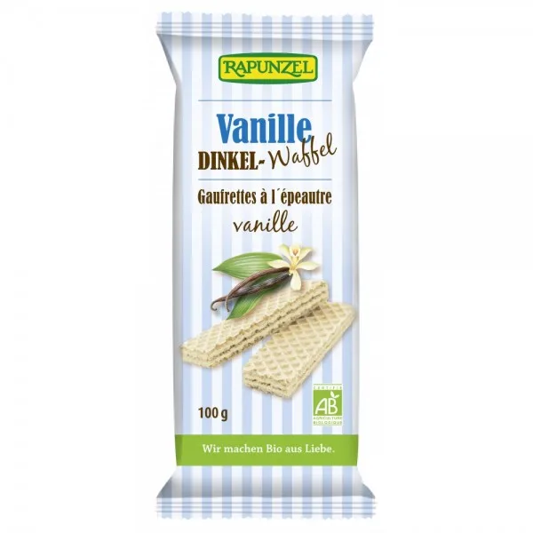 Napolitane cu crema de vanilie bio, 100g, Rapunzel — preț și oferte