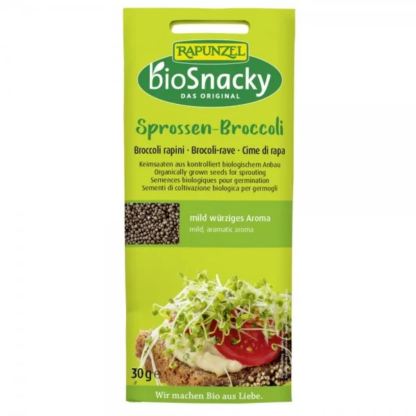 Seminte bio de broccoli pentru germinat BioSnacky, 30g, Rapunzel — preț și oferte