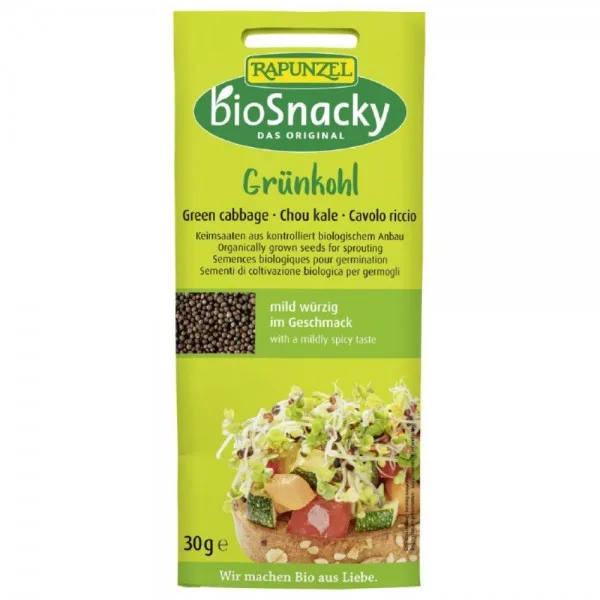 Seminte de kale bio pentru germinat BioSnacky, 30g, Rapunzel — preț și oferte