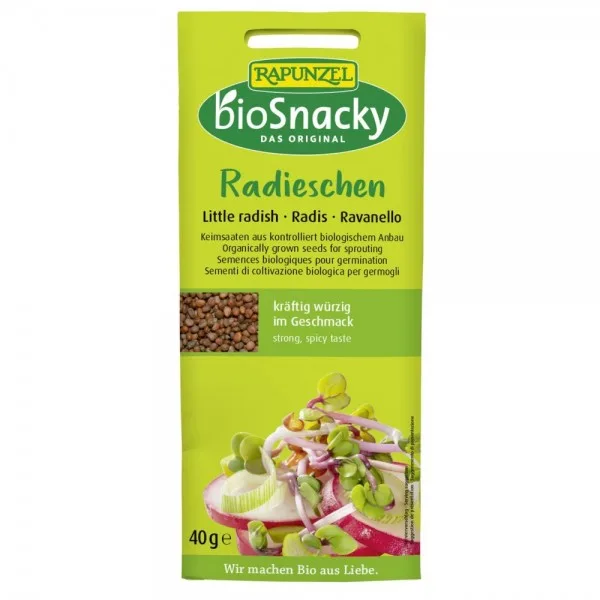 Seminte de ridiche bio pentru germinat BioSnacky, 40g, Rapunzel — preț și oferte