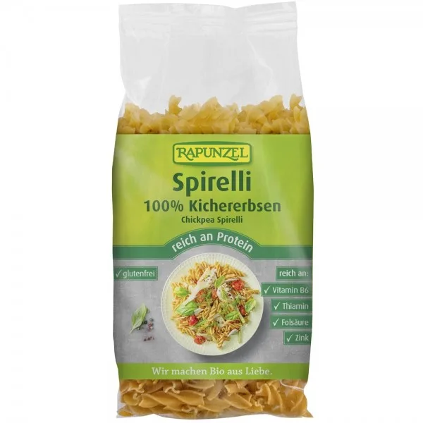 Paste spirelli din naut fara gluten bio, 300g, Rapunzel — preț și oferte