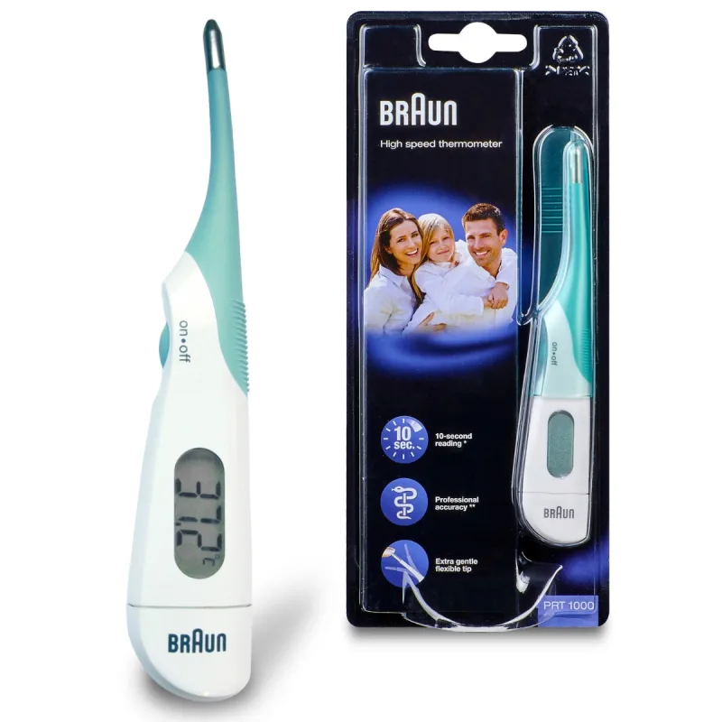 Termometru digital 3 in 1 cu varf flexibil, 1 bucata, Braun — preț și oferte