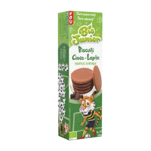 Biscuiti cu ciocolata si lapte, 120g, Bio Junior