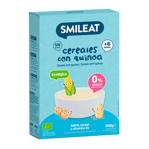 Cereale cu quinoa fara gluten +6 luni Bio, 200g, Smileat — preț și oferte