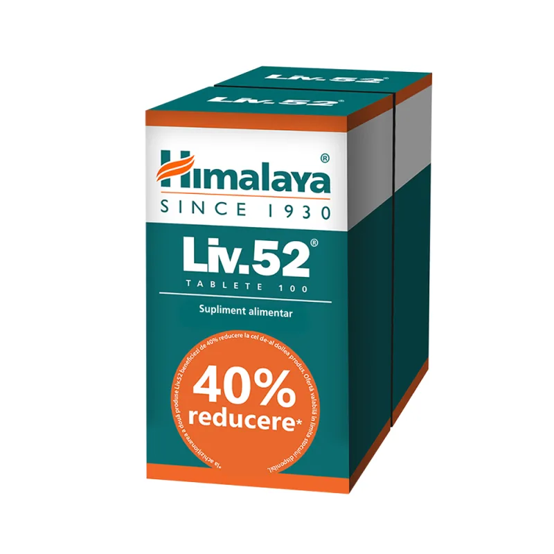 Liv 52 100 tablete + 40% reducere la Liv 52 100 tablete, Himalaya — preț și oferte