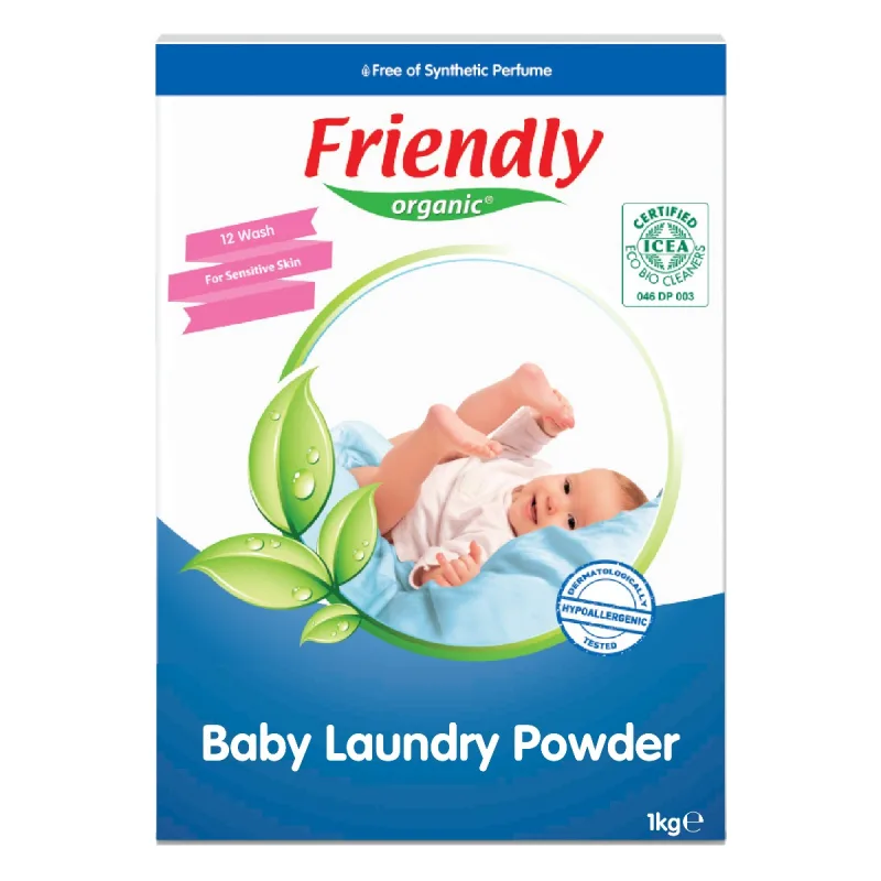Detergent de rufe pudra pentru bebe, 1kg, Friendly Organic — preț și oferte