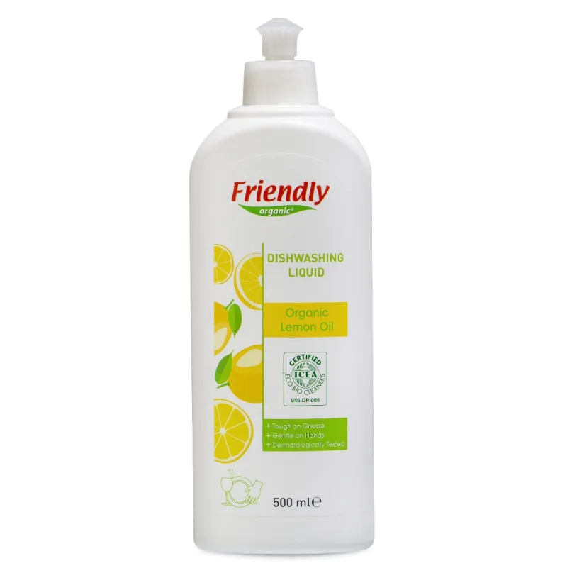 Detergent de vase manual cu lamaie, 500ml, Friendly Organic — preț și oferte