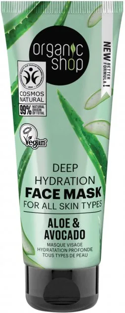 Masca hidratanta pentru fata Avocado & Aloe, 75ml, Organic Shop — preț și oferte