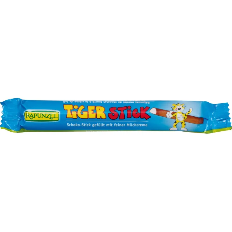 Baton bio cu lapte integral Tiger Stick, 22g, Rapunzel — preț și oferte