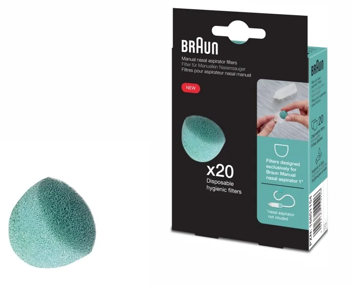 Filtre de rezerva pentru aspiratorul nazal manual BNF020, 20 bucati, Braun — preț și oferte