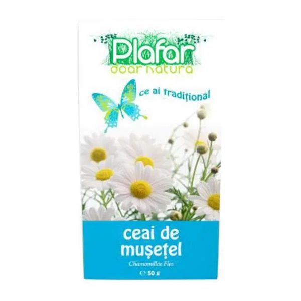 Ceai de flori de musetel, 50g, Plafar — preț și oferte