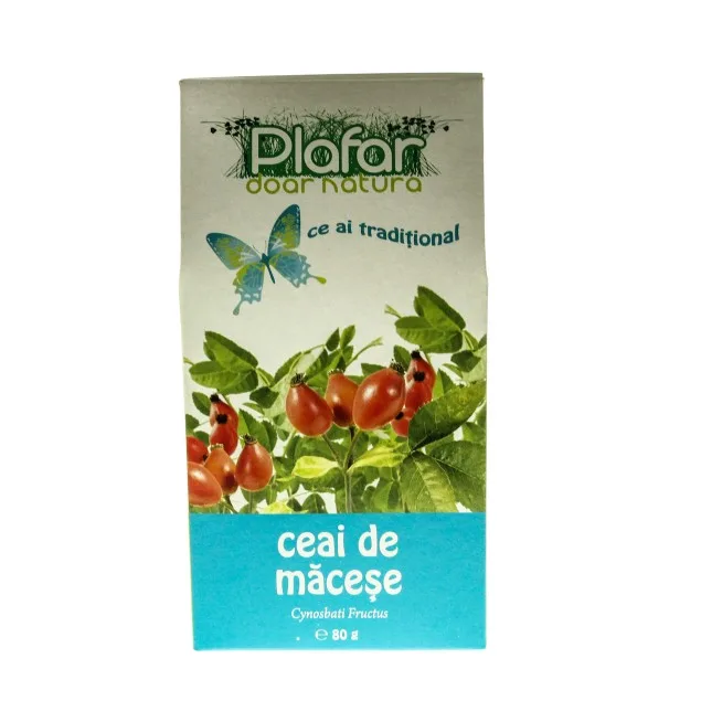 Ceai de fructe de macese tocate, 80g, Plafar — preț și oferte