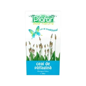 Ceai de frunze de patlagina, 50g, Plafar