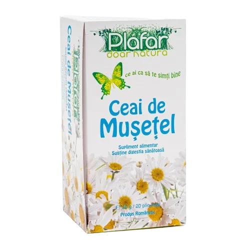 Ceai de musetel, 20 plicuri, Plafar — preț și oferte