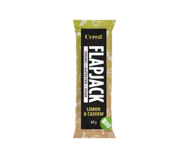 Baton Bio din ovaz cu Lamaie si Caju Flapjack, 60g, Cerea — preț și oferte