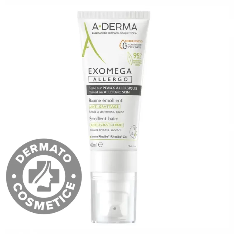 Balsam emolient pentru piele uscata-iritata Exomega Allergo DEFI, 40ml, A-derma — preț și oferte