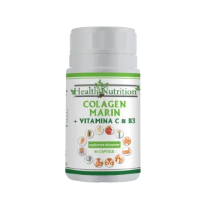 Colagen marin Forte + Vitamina B3 + Vitamina C, 60 tablete, Health Nutrition