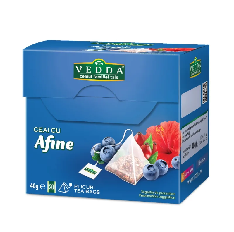 Ceai afine piramida, 20 plicuri, Vedda — preț și oferte