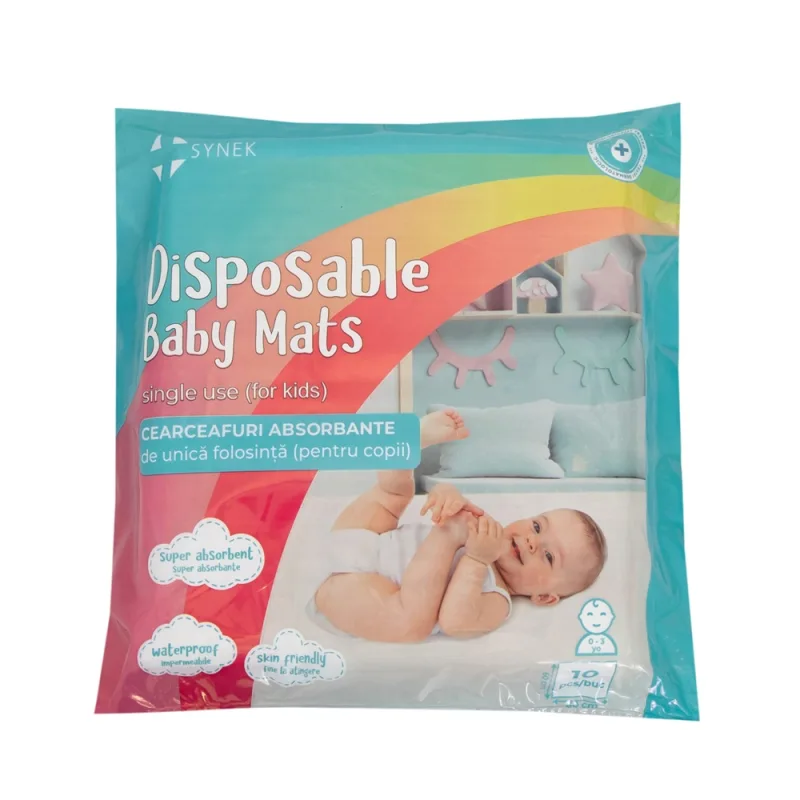 Aleze absorbante pentru copii, 60x60 cm, 10 bucati, Synek — preț și oferte
