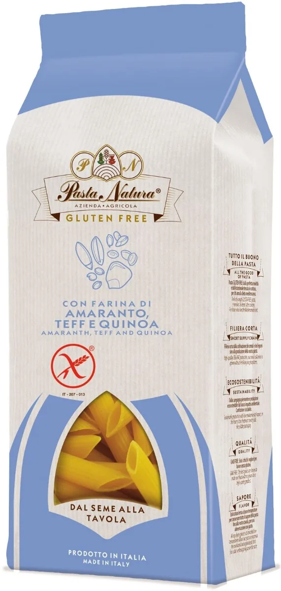 Penne din amarant, teff si quinoa bio fara gluten, 250g, Pasta Natura — preț și oferte