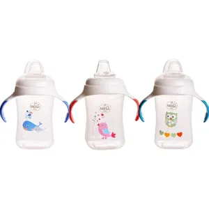 Cana cu manere si cioc de silicon 6+ Baby, 300ml, Minut