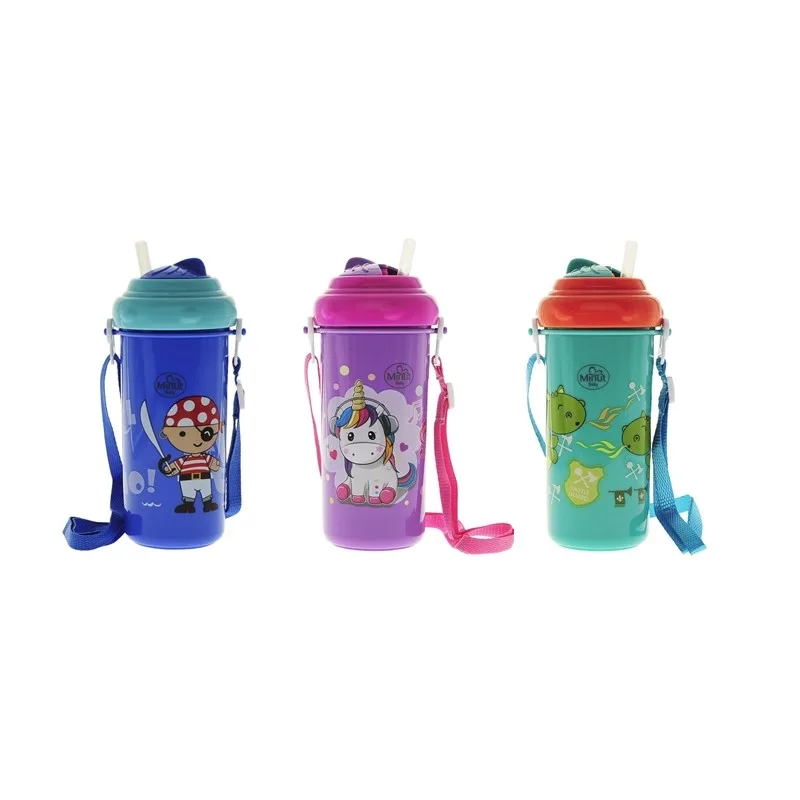 Cana sport cu pai si curea transport 12+, 360ml, Minut — preț și oferte