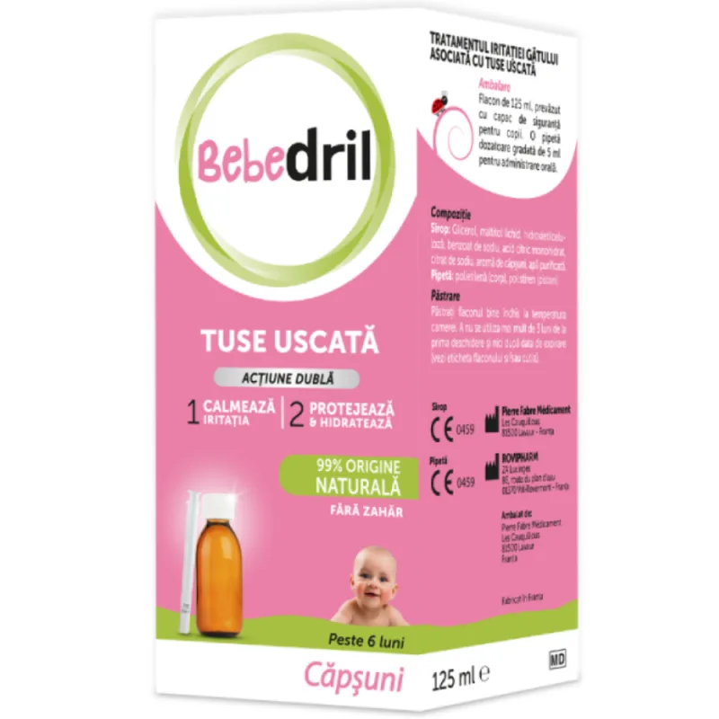 Sirop BebeDril pentru tuse uscata, 125ml, Pierre Fabre — preț și oferte