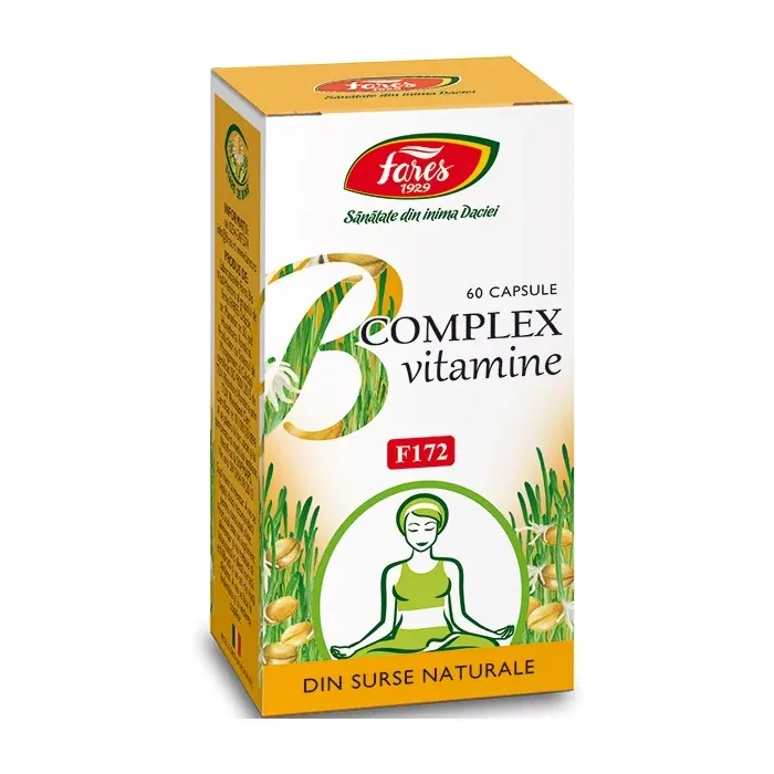 Vitamine naturale B Complex, 60 capsule, Fares — preț și oferte