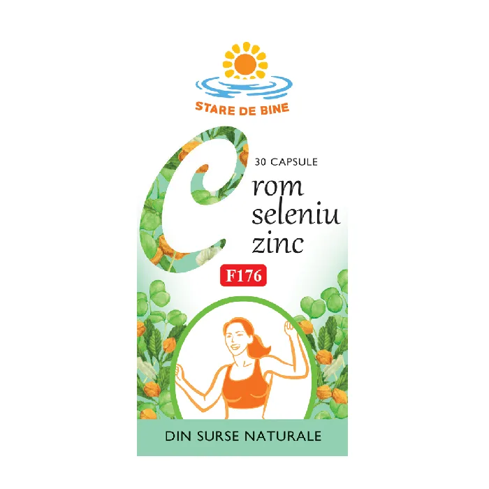 Crom Seleniu Zinc, F176, 30 capsule, Fares — preț și oferte