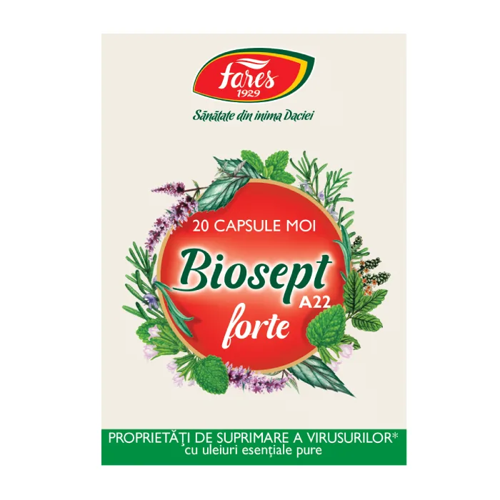 Biosept Forte A22, 20 capsule moi, Fares — preț și oferte