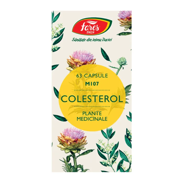 Colesterol M107, 63 capsule, Fares — preț și oferte