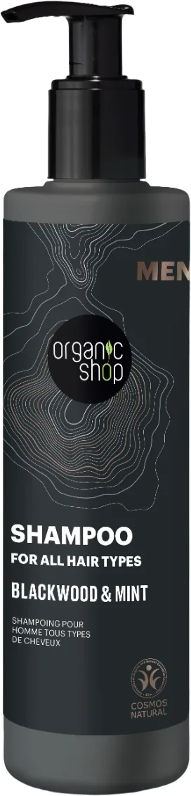 Sampon pentru barbati Blackwood & Mint, 280ml, Organic Shop