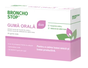 Guma orala, 20 bucati, Bronchostop